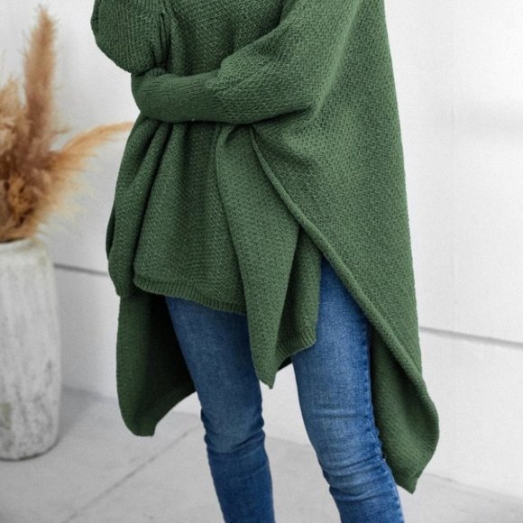 Womens Green Knit Sweater - Picture 4 of 4